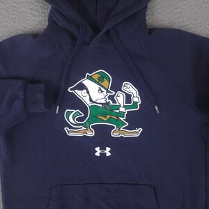 Under Armour Hoodie Mens Medium Navy All Day Notre Dame Fighting Irish Logo NCAA